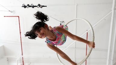 Jawaher is the first Emirati to compete internationally in aerial athletics. Chris Whiteoak / The National