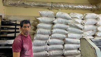 Six months ago, Chokri and Saadia built a tiny shop selling mlawi — a thin flatbread made of fine semolina — beside their home in a Tunis suburb. All photos: Ghaya Ben Mbarek / The National