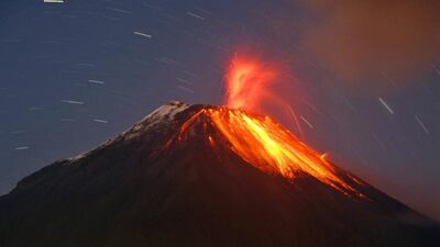Tungurahua volcano erupts near Banos Tungurahua, which means “Throat of Fire” in the local Quechua language, has been classified as active since 1999. Carlos Campania / Reuters