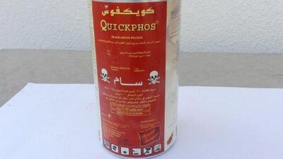 Using pesticides based on aluminium phosphide in homes has caused many deaths. Courtesy - Dubai Municipality
