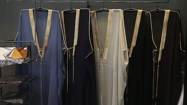 Bisht displayed at a store in Dubai. Satish Kumar / The National