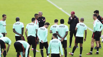 Portugal’s national soccer team players join a training session at the team’s UEFA EURO 2016 camp in Marcoussis, near Paris, France, 28 June 2016. Portugal will face Poland for their quarter final match of the UEFA EURO 2016 at the Stade Velodrome in Marseille on 30 June. EPA/MIGUEL A. LOPES