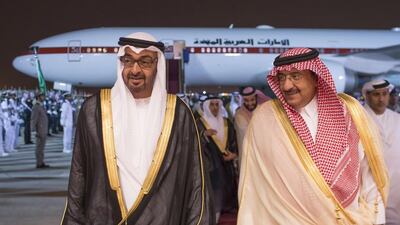 Sheikh Mohammed bin Zayed met Prince Mohammed bin Nayef, Saudi’s Deputy Crown Prince, on Sunday night.