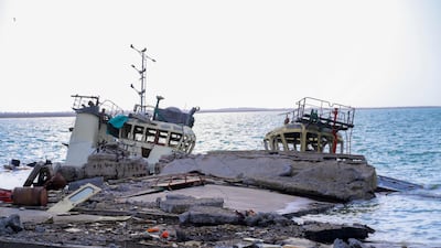Destruction at the port in Yemen's city of Hodeida after Israel's military warplanes struck Yemen's rebel-held positions. AFP