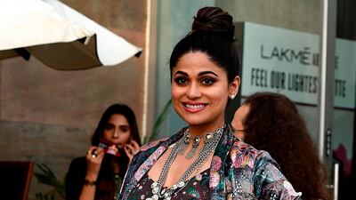 Samita Shetty attends Lakme Fashion Week. Photo: Sujit Jaiswal / AFP