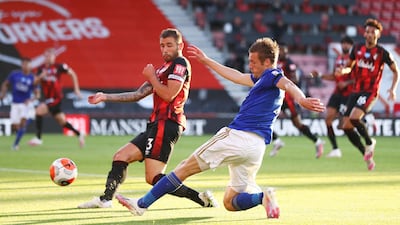 Jamie Vardy - 7: His 23rd Premier League goial of 2019/20 wasn't pretty but no more than the Englishman deserved for the way he terrorised Bournemouth in the first half. Reuters