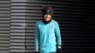 David Luiz arrives at Chelsea's training ground ahead of the Uefa Champions League clash with Roma. Steven Paston / /PA