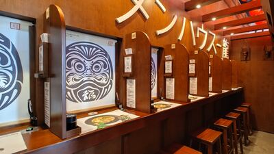 Japanese restaurant IchiRyu has cubicles custom-made for solo diners. IchiRyu Ramen House Dubai
