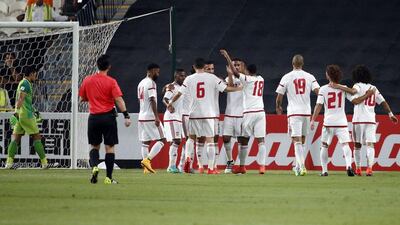 The UAE kept their 2018 World Cup qualifying bid on track with a victory over Thailand on Thursday. Next up is a potentially decisive trip to Saudi Arabia. Karim Sahib / AFP