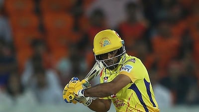 Chennai Super King batsman Ambati Rayudu donned the wicketkeeper's gloves for a bit. Mahesh Kumar A / AP Photo