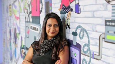 Amiri Gandhi funded Kidz Factory in Abu Dhabi with her lifetime savings and investments. She has just been chosen as this year's Entrepreneur of the Year of the Gulf Capital SME Awards. Chris Whiteoak / The National