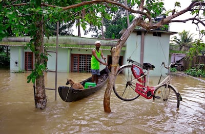 Kerala has been battered by torrential rain since August 8, with floods and landslides killing at least 250 people. About 800,000 people now live in relief camps. AP Photo