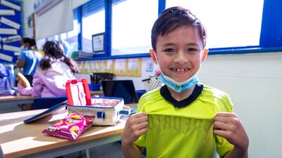James Jarvis shows his inside out football shirt.