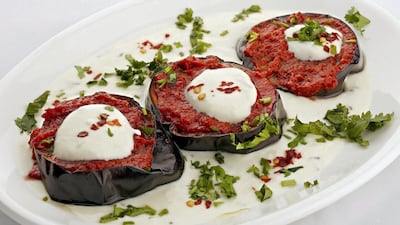 Eggplant with spices and cheese at Barbecue Delights 