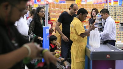 People should be charged Dh1 for plastic bags, says campaigner Sheikh Abdulaziz Al Nuaimi. Antonie Robertson / The National