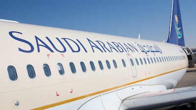 Planes preparing for take off at Riyadh's King Khalid Airport. Alamy