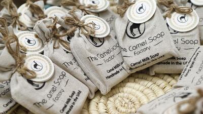 Packaged soap from The Camel Soap Factory ready for shipment. Antonie Robertson / The National