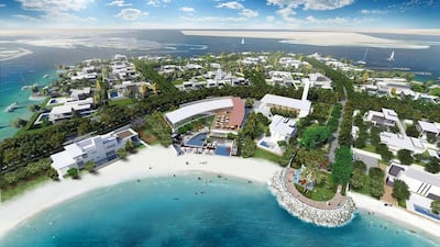 Nareel Island is one of three new residential developments to be launched by Aldar Properties in Abu Dhabi. Rendering courtesy Aldar