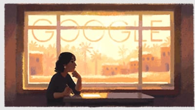 Egyptian author Alifa Rifaat is today's Google Doodle, honouring her on what would have been her 91st birthday. Courtesy Google