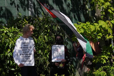 Supporters outside Woolwich Crown Court. PA