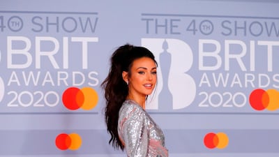 Michelle Keegan arrives at the Brit Awards 2020 at The O2 Arena on Tuesday, February 18, 2020 in London, England. AFP