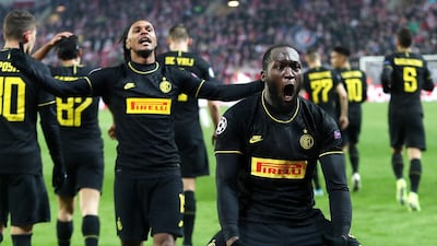 Inter Milan's Romelu Lukaku celebrates another goal after his successful move from Manchester United. EPA