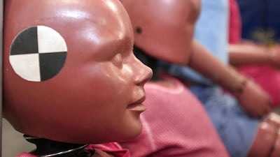 Ford recently completed its 20,000th crash test since 1954 at Dearborn Development Center in Michigan. Bill Pugliano / Getty Images / AFP