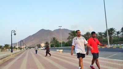 Day 7 — ‘During Ramadan we enjoy traditional food at Iftar, but there are other aspects of staying healthy, like exercising before Iftar. Today in Khorfakkan many young and elderly people ran next to the open beach just before sunset.’ Ammar Al Attar for The National