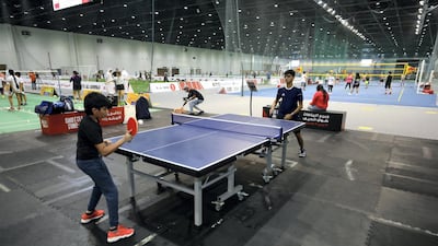 Eight sports, including football, basketball, cricket, badminton, volleyball, padel tennis and table tennis will be played during this year's Dubai Sports World, held at Dubai World Trade Centre. Courtesy: Dubai Media Office