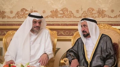 Sheikh Sultan bin Mohammed Al Qasimi, Ruler of Sharjah, and Sheikh Sultan bin Mohammed bin Sultan Al Qasimi, Crown Prince of Sharjah. Wam