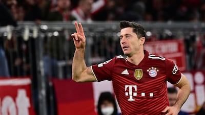 2: Robert Lewandowski (Bayern Munich) Nine goals in seven games. AFP