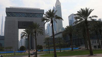 The banking and finance sector witnessed the biggest decline in new opportunities. Pictured, the Dubai International Financial Centre. Satish Kumar / The National