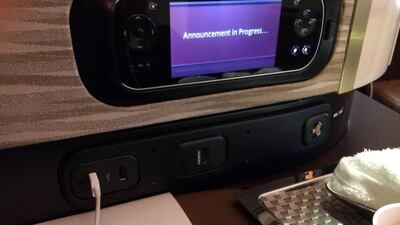 Etihad Airways' Airbus A380, which offers the luxury first class service, currently only flies to and from London once a day, leaving Abu Dhabi at 2.35am. Courtesy Jonny Clark