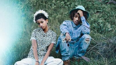 Willow and Jaden Smith will have a limited edition range of T-shirts on sale while they are visiting Dubai. Courtesy Dubai Summer Surprises