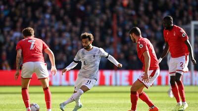 Mohamed Salah - 4. The Egyptian had very little service. He miskicked when the ball looped over a defender’s head and surprised the striker in space in the box. Getty