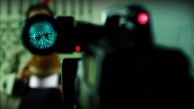 The Moroccan movie Starve Your Dog, which screens at Dubai International Film Festival tomorrow and Monday, centres on an interview between a washed-up TV journalist and the politician Driss Basri. Courtesy Diff