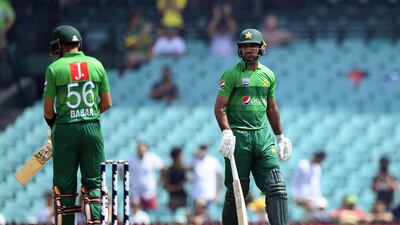 Pakistan opener Fakhar Zaman, right, has been struggling in the T20 format. AFP