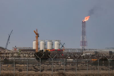 The liquefied natural gas production facility in Qatar's Ras Laffan Industrial City. Getty Images
