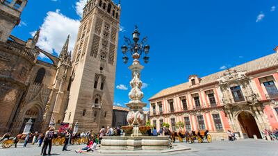 The Plaza Virgen de los Reyes is a good central location to begin an exploration of Seville’s unique attractions. Sylvain Sonnet / Corbis