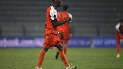 Simon Feindouno has had an eventful season at Ajman football club. Lee Hoagland / The National