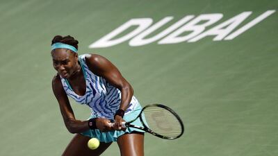 Venus Williams beat Belinda Bencic, 17 – an opponent nearly half her age in Dubai on February 17. Ali Haider / EPA