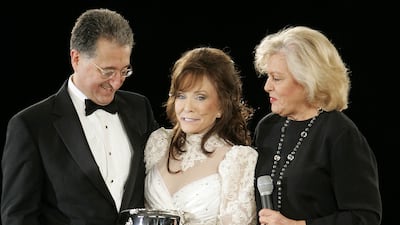 Lynn is presented the Icon Tribute award at the 52nd Annual BMI Country Awards in Nashville, Tennessee. Getty Images / AFP