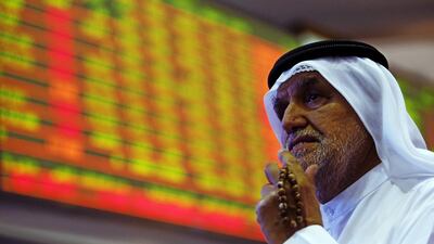 Dubai shares closed in the red for their third consecutive day, finishing 1.5 per cent lower at 3,511.28, their lowest level since late August. Ali Haider / EPA