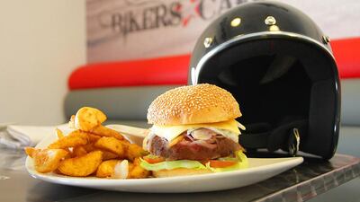 The motorcycle-themed restaurant Bikers Cafe has a new branch in Abu Dhabi. Courtesy Bikers Cafe