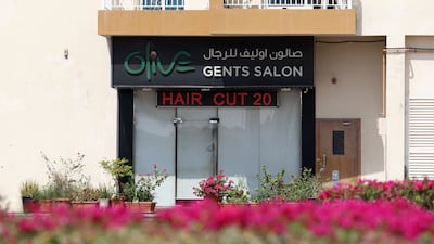 A nearby barber's shop