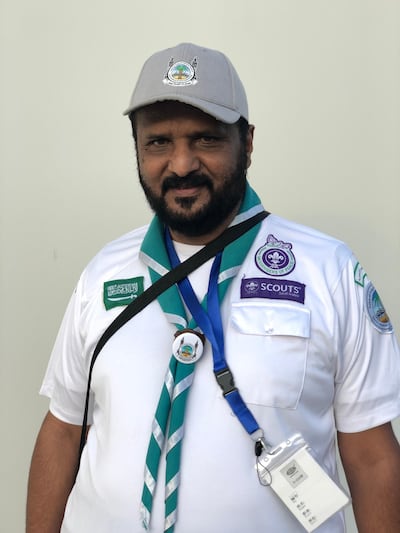 Sayed Al Qahtani, 52, volunteers with the Saudi Arabian Boy Scouts Association, of which he is the leader. Balquees Basalom / The National