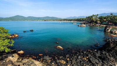 Palolem Beach with blue sky, palm trees, white sand and blue sea is a famous beaches in the former Portuguese colony Goa. Frank Bienewald / LightRocket via Getty Images