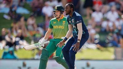 England's Jofra Archer made his comeback after two years in the first ODI against South Africa at the Mangaung Oval in Bloemfontein. AFP