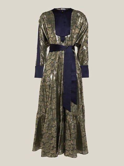 Layeur's Keys dress, which Ivanka Trump wore on her first day in Dubai, on Saturday, February 15. Courtesy The Modist