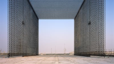 The structures are made from strands of ultra-lightweight carbon-fibre composite that allow them to stand without additional support